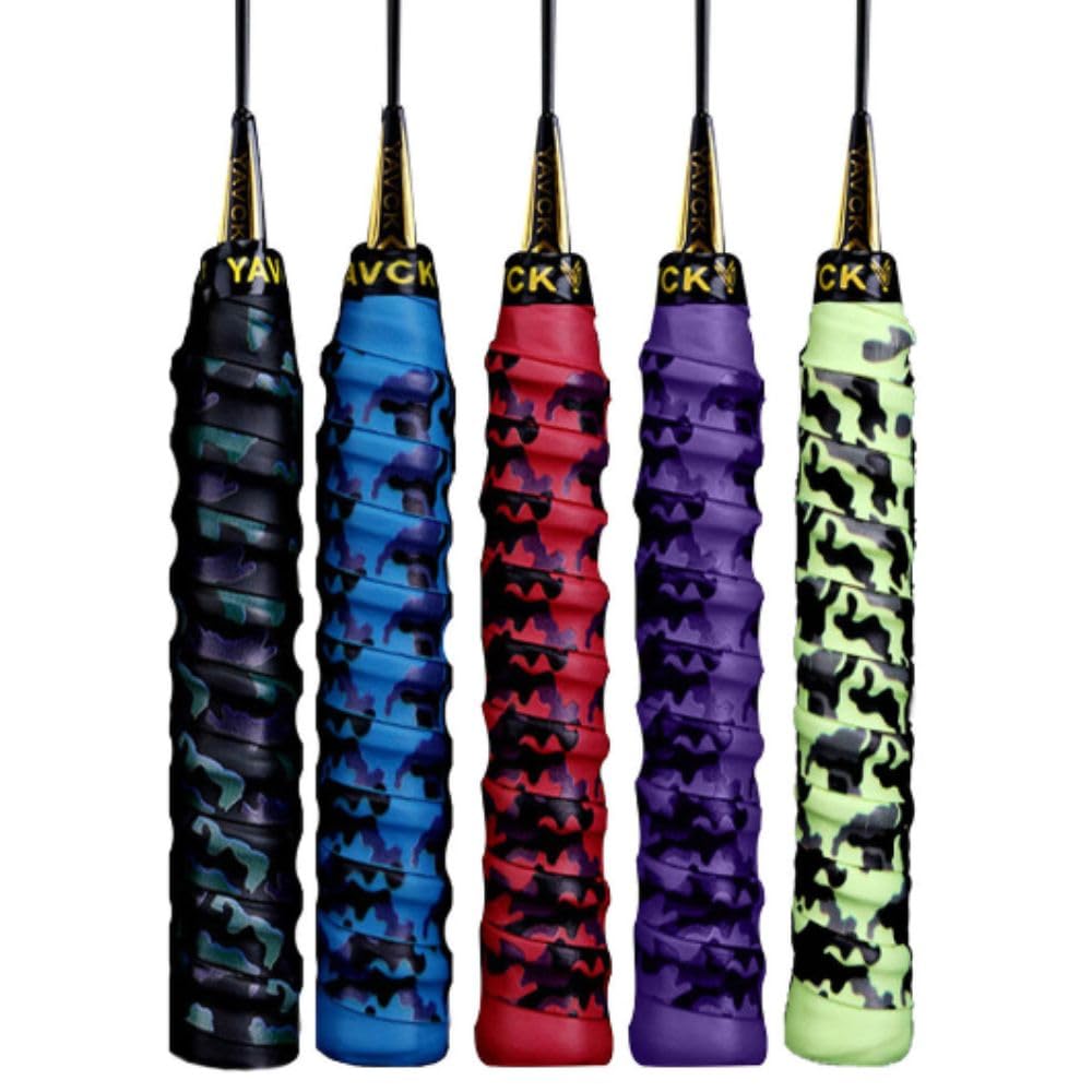 Arrowmax Anti Slip Anti Skid Badminton Tennis Pickleball Squash Racket Handle Grip Printed,Sweat Absorption Grip Tape (Pack of 5)-image-8
