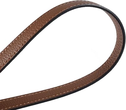 VanEnjoy Full Grain Leather Shoulder Strap Replacement with 2 Square Locks -Extended Version(Brown)