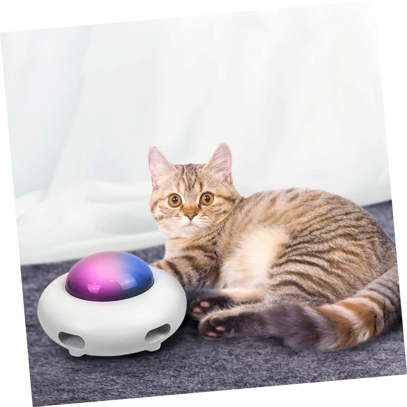 Yardwe Interaktives Katzenspielzeug Automatisches Zum Spielen Und Necken Haustierspielzeug Aus Langlebigem Material Mit USB-ladefunktion Leicht Handlich Und Einfach Zu Verstauen