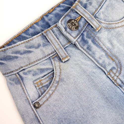 KIDSCOOL SPACE Baby & Little Girls Summer Denim Skirt,Raw Edge Fashion Jeans Short Dress3