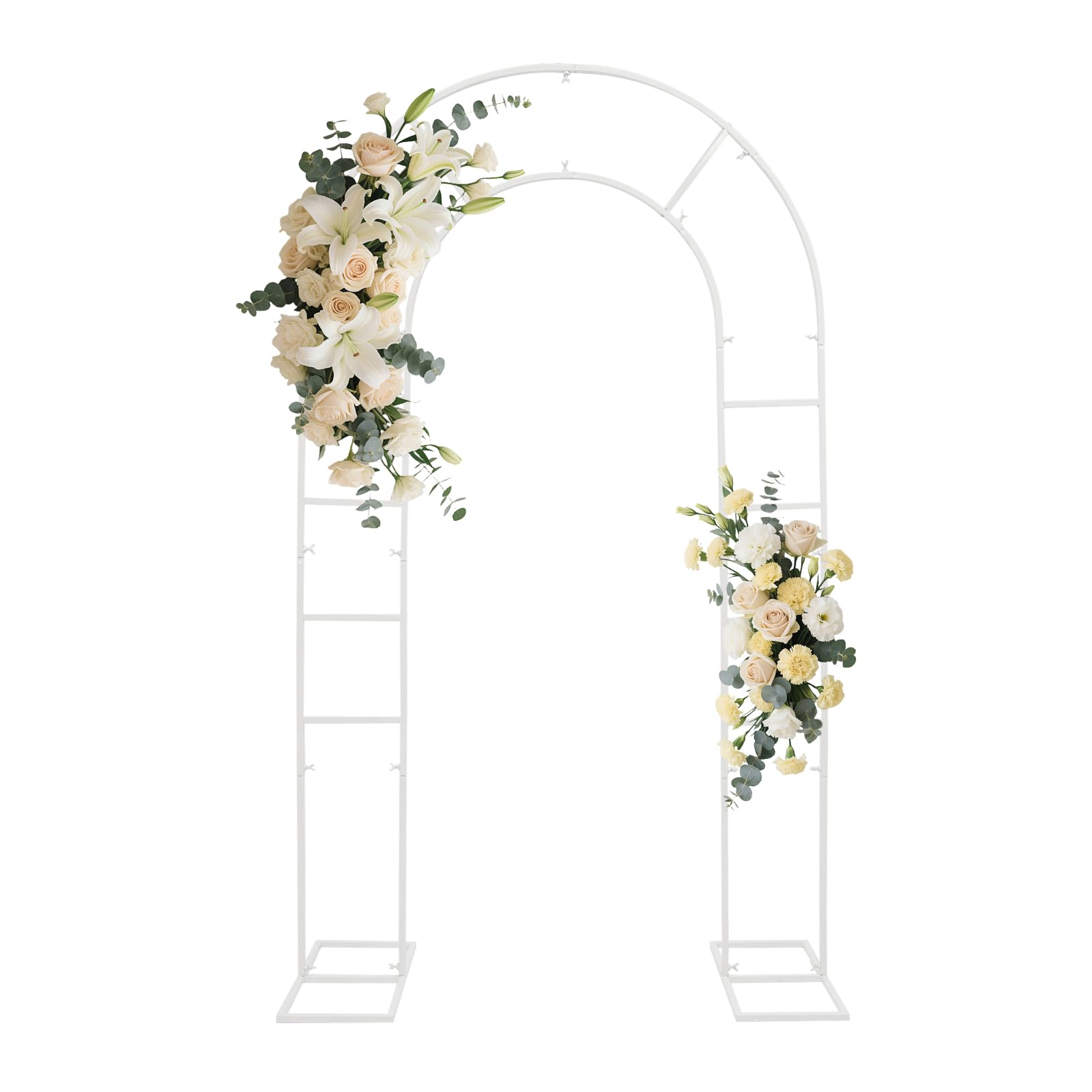 Decorazione per matrimonio, cornice ad arco, 220 cm, sfondo in metallo