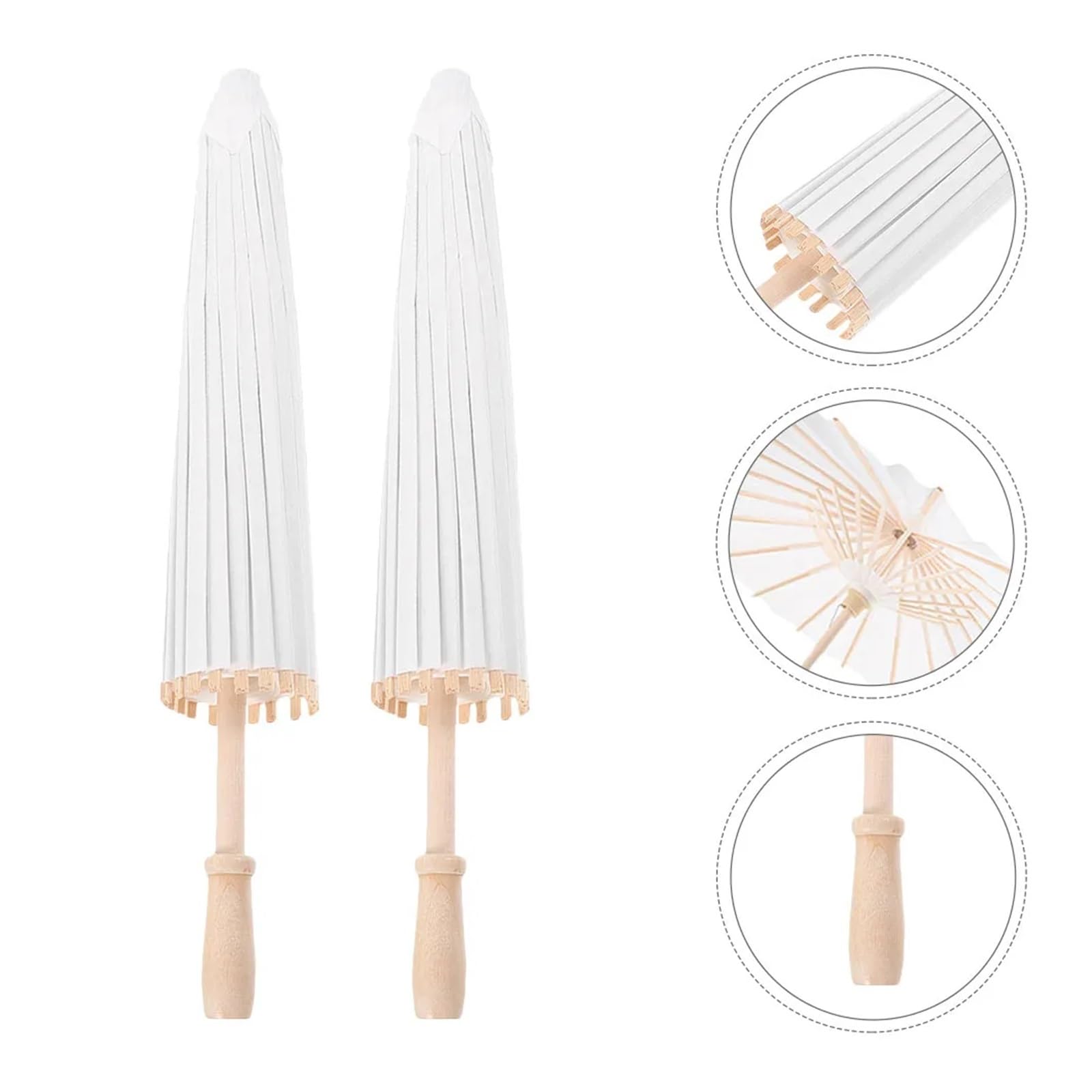 Genérico Sombrillas De Papel Engrasado Blanco, 6 Uds., 23,6 Pulgadas, Pintura For Boda, Sombrilla, Fiesta Nupcial, Decoración Al Aire Libre