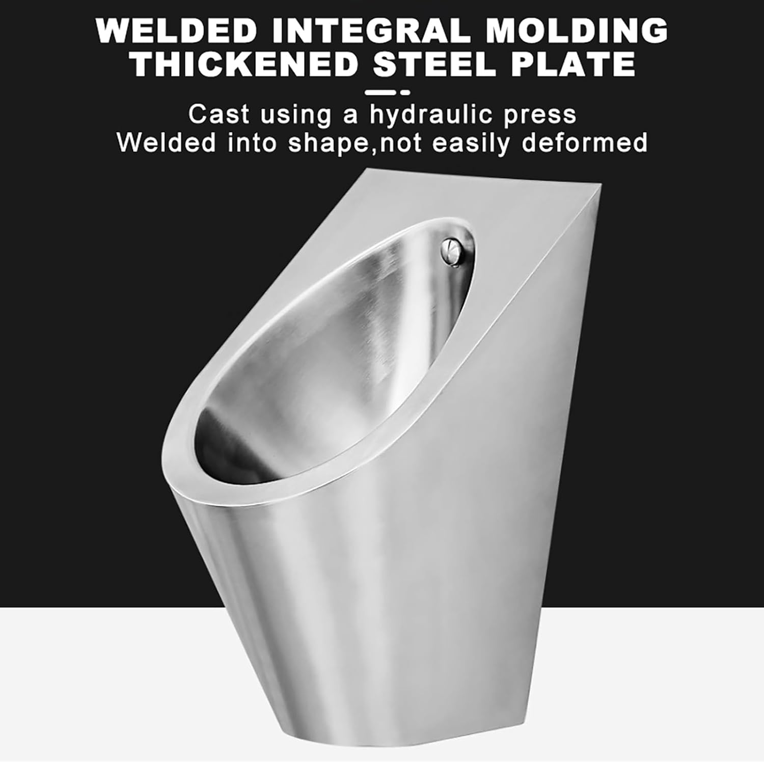 Stainless Steel Urinal for Men,High-Efficiency Flushing Urinal,Intelligent Sensor Flush,for Use in Homes Hotels and Public Bars.(Silver)