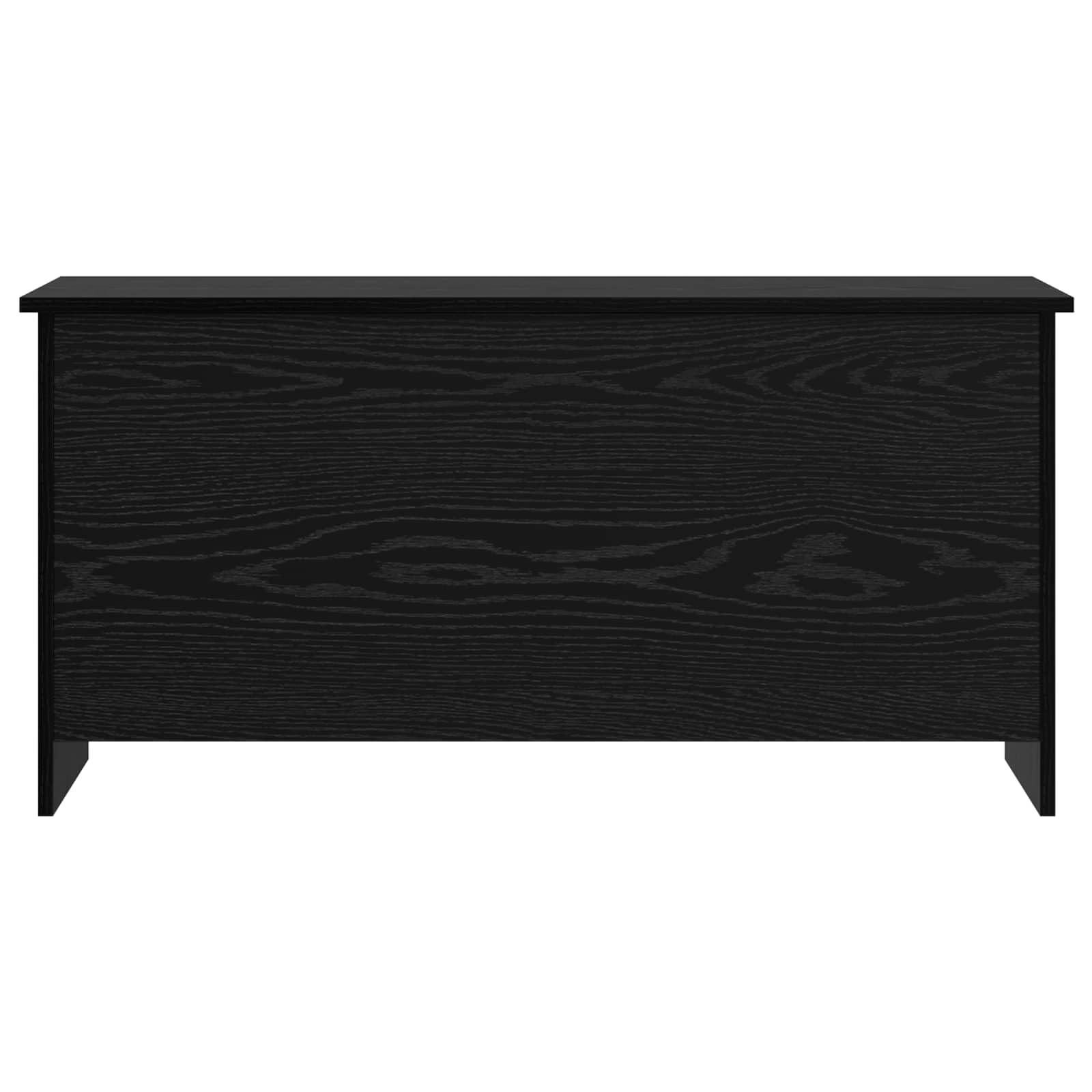 Cassapanca in rovere nero, 100 x 40 x 50 cm | legno, design rettangolare, facile da montare, facile da pulire con un panno umido