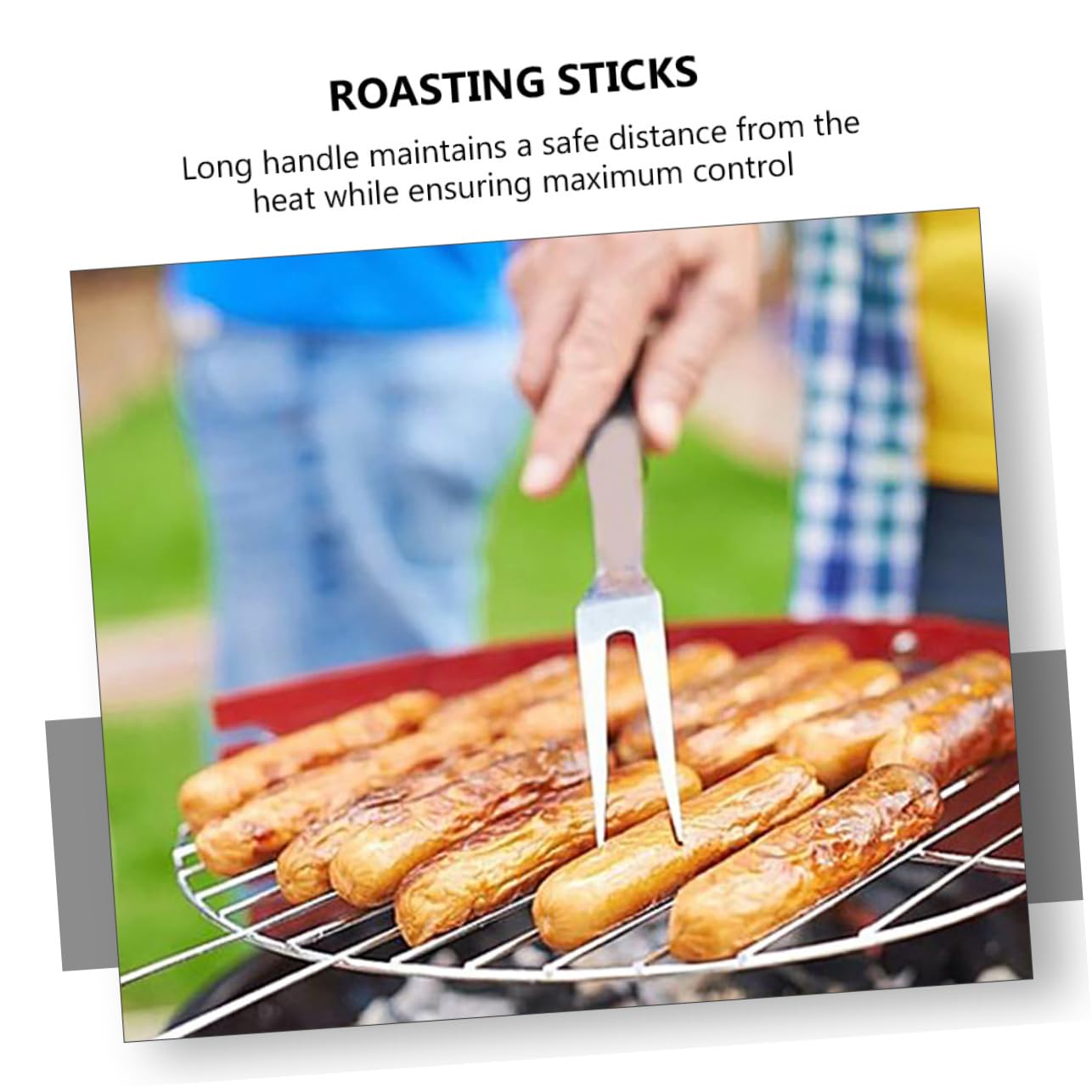 ibasenice 4pezzi Forchette Da Barbecue Inossidabile Strumenti Multifunzionali Per Grigliate Per Carne Marshmallow e Verdure Utensili Pratici Per Cucinare All