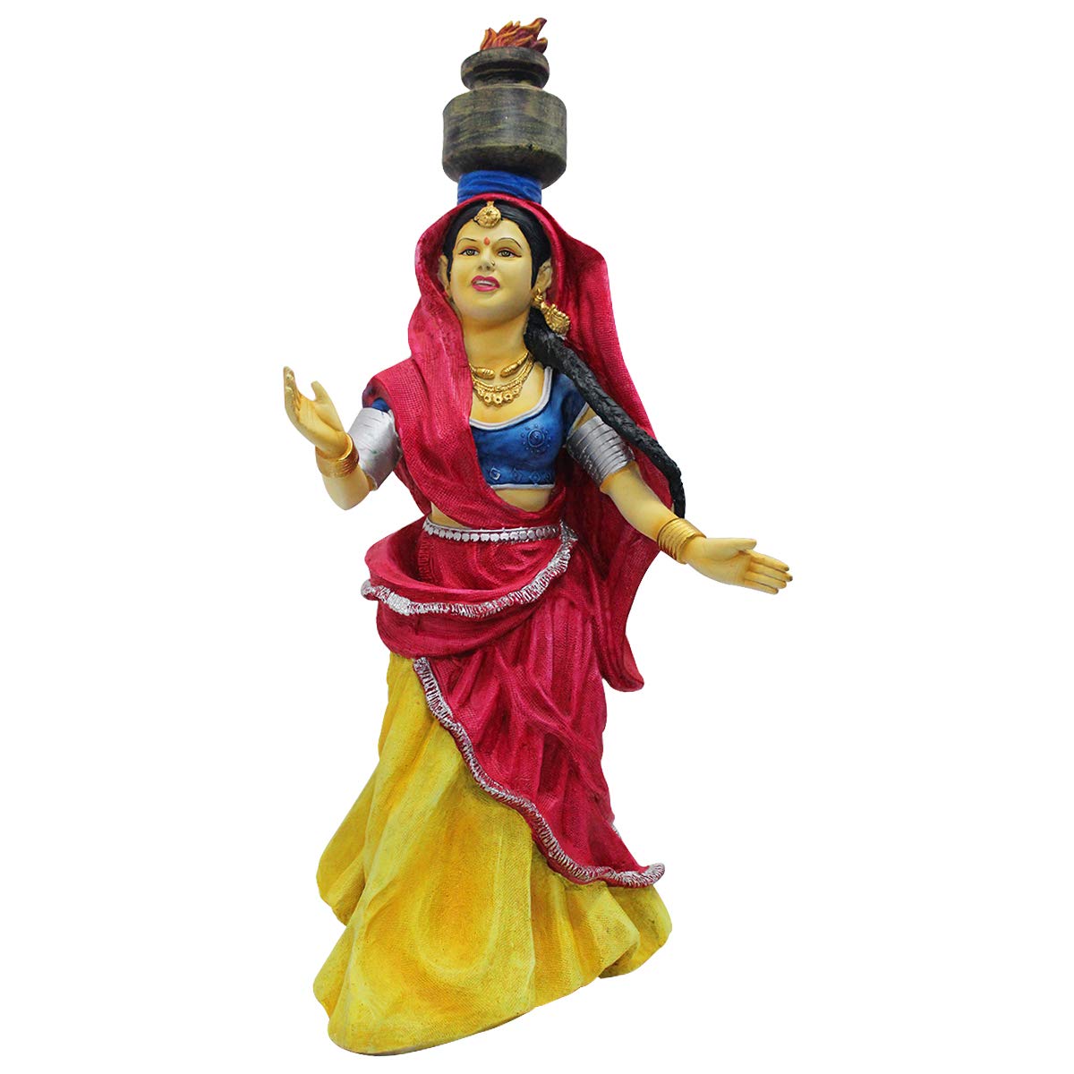 Buy FABZONE Traditional Rajasthani Cultural Nirtaki Lady Statue Indian