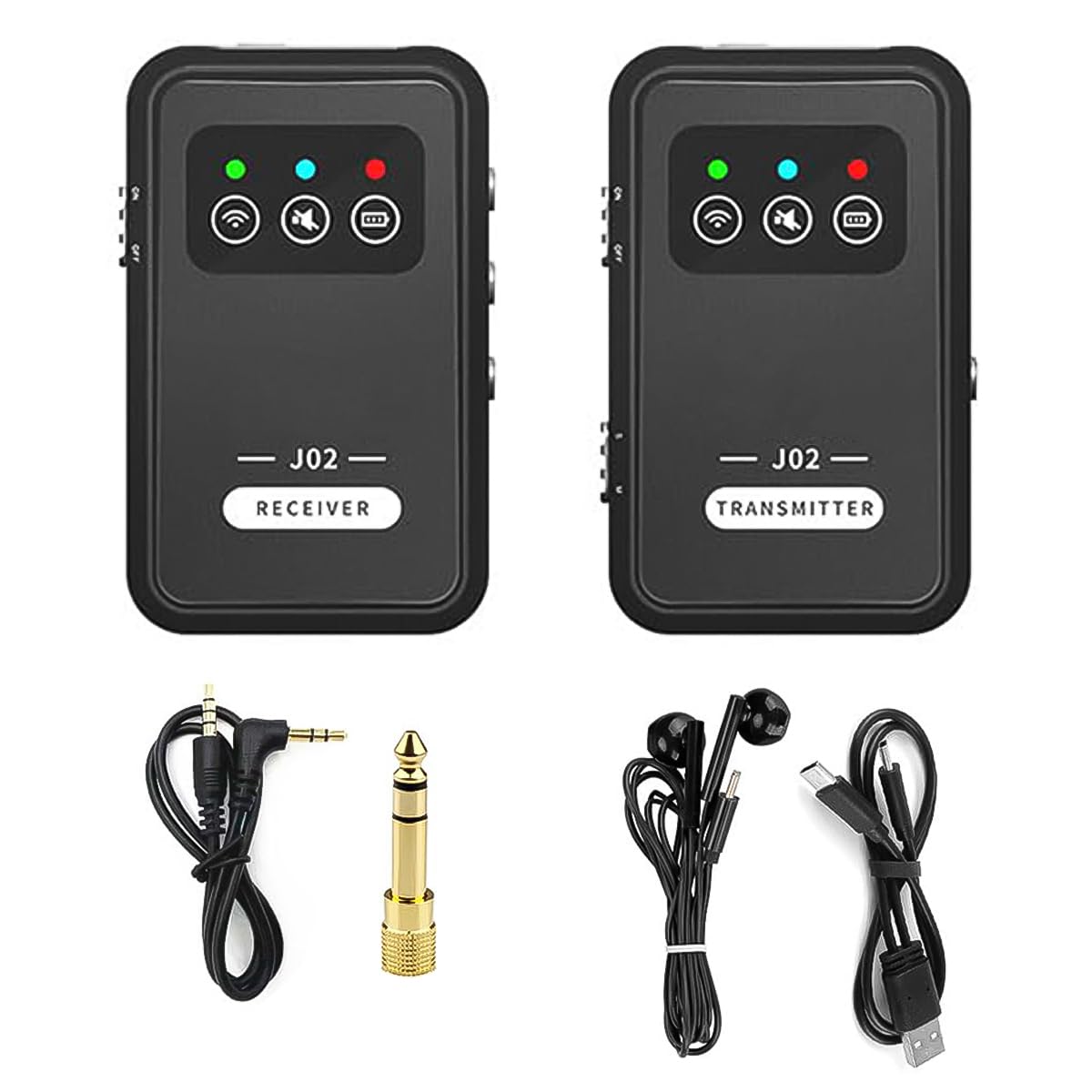 Sarini Sistema de monitoreo intrauditivo estéreo/Mono inalámbrico 2.4G, función de emparejamiento de Auriculares, Sistema estéreo Profesional para Estudio y presentaciones en Vivo
