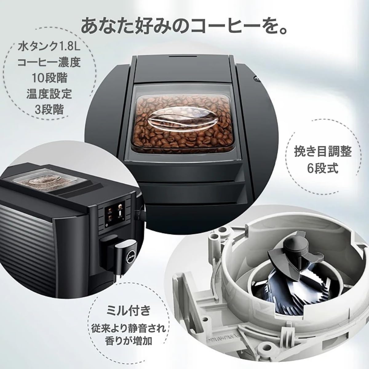 Amazon | 【公式】JURA E6 Piano Black 全自動コーヒーマシン ユーラ