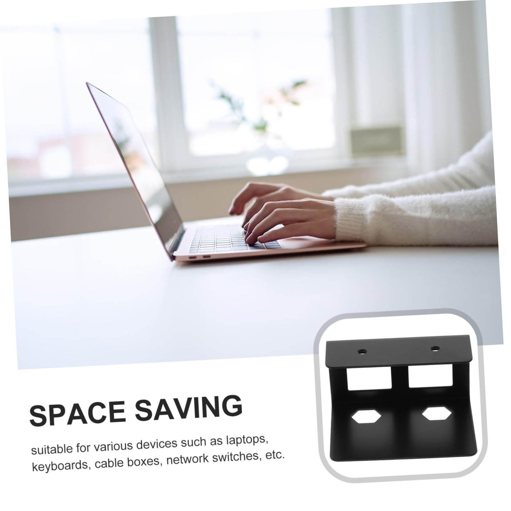 Tofficu 4juegos Soporte De Escritorio para Laptop y Teclado Organizador Metálico Protección Estante para Almacenamiento De Dispositivos para Computadoras Portátiles y Accesorios