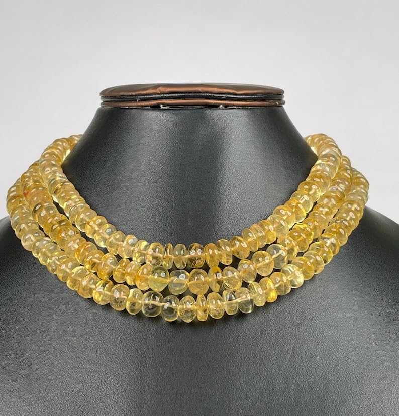 Perles rondes à facettes en citrine naturelle 8-9mm pour fabrication bijoux