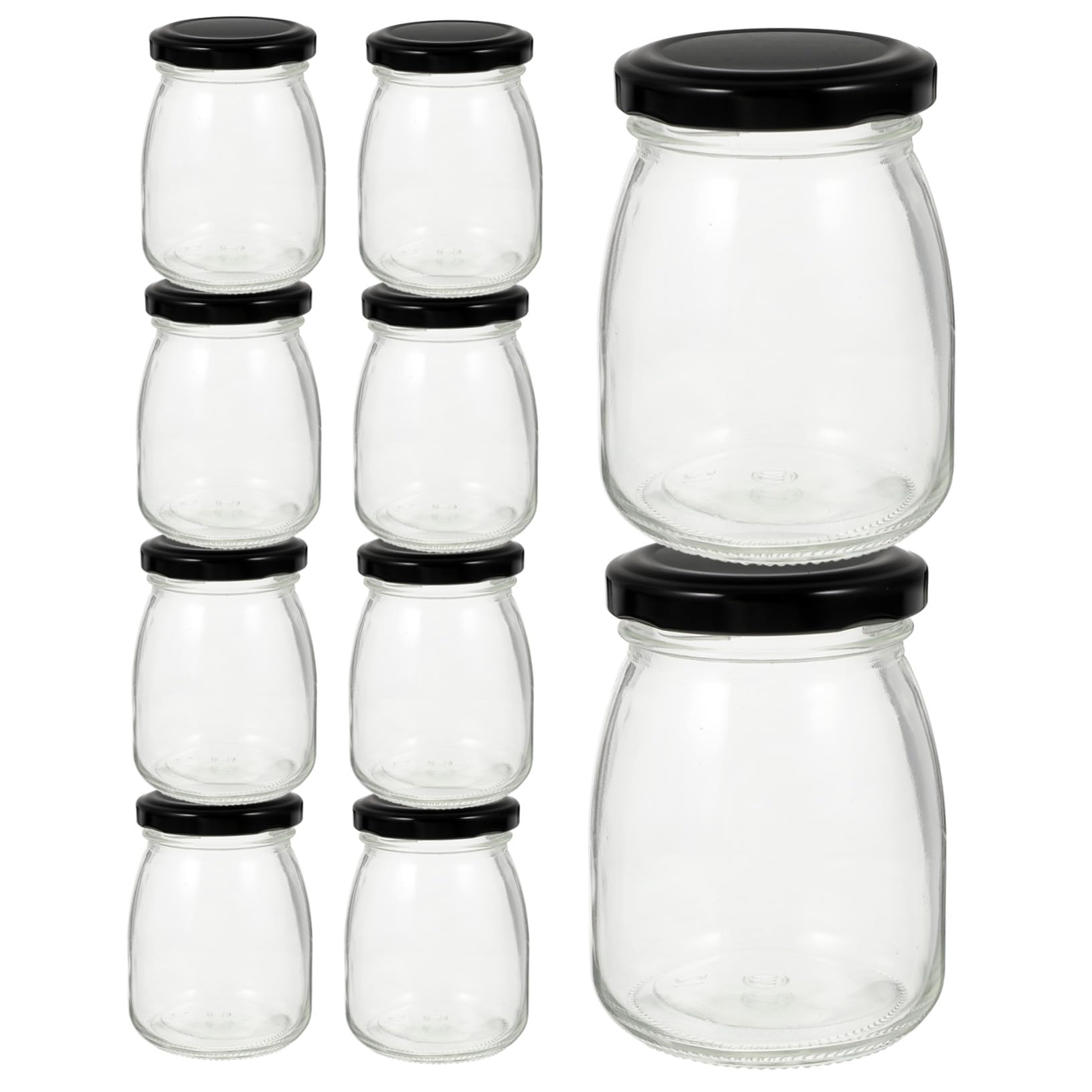 Ciieeo 10 Stück Teiliges Kleine Glasbehälter mit Metalldeckel Luftdichte Vorratsdosen für Küche Dessert Pudding Süßigkeiten Marmelade Vielseitige Aufbewahrung Sichere Glasflaschen