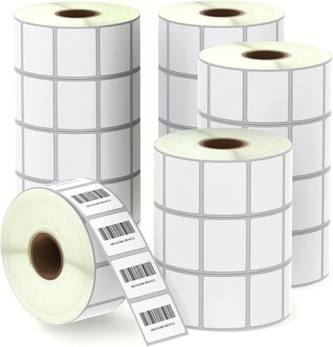 Miniatura 7 de BETCKEY - Etiquetas de código de barras y dirección UPC de 125 x 1 pulgada compatibles con impresora de etiquetas Zebra  Roll adhesivo de alta