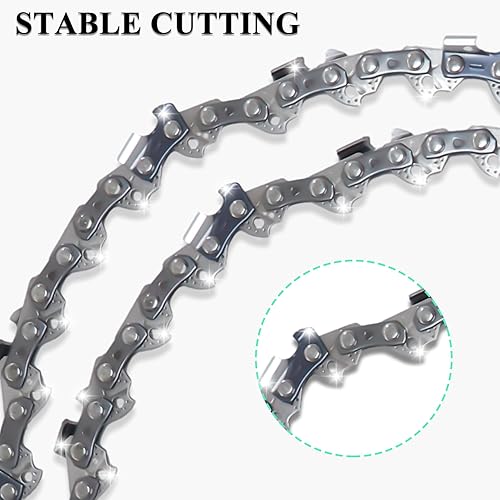 Miniatura 6 de Adefol Paquete de 2 cadenas de sierra de motosierra de 8 pulgadas para DeWalt DCPS620 DCPS620B DCPS620M1 20V MAX XR Sierra de poste 34DL 043