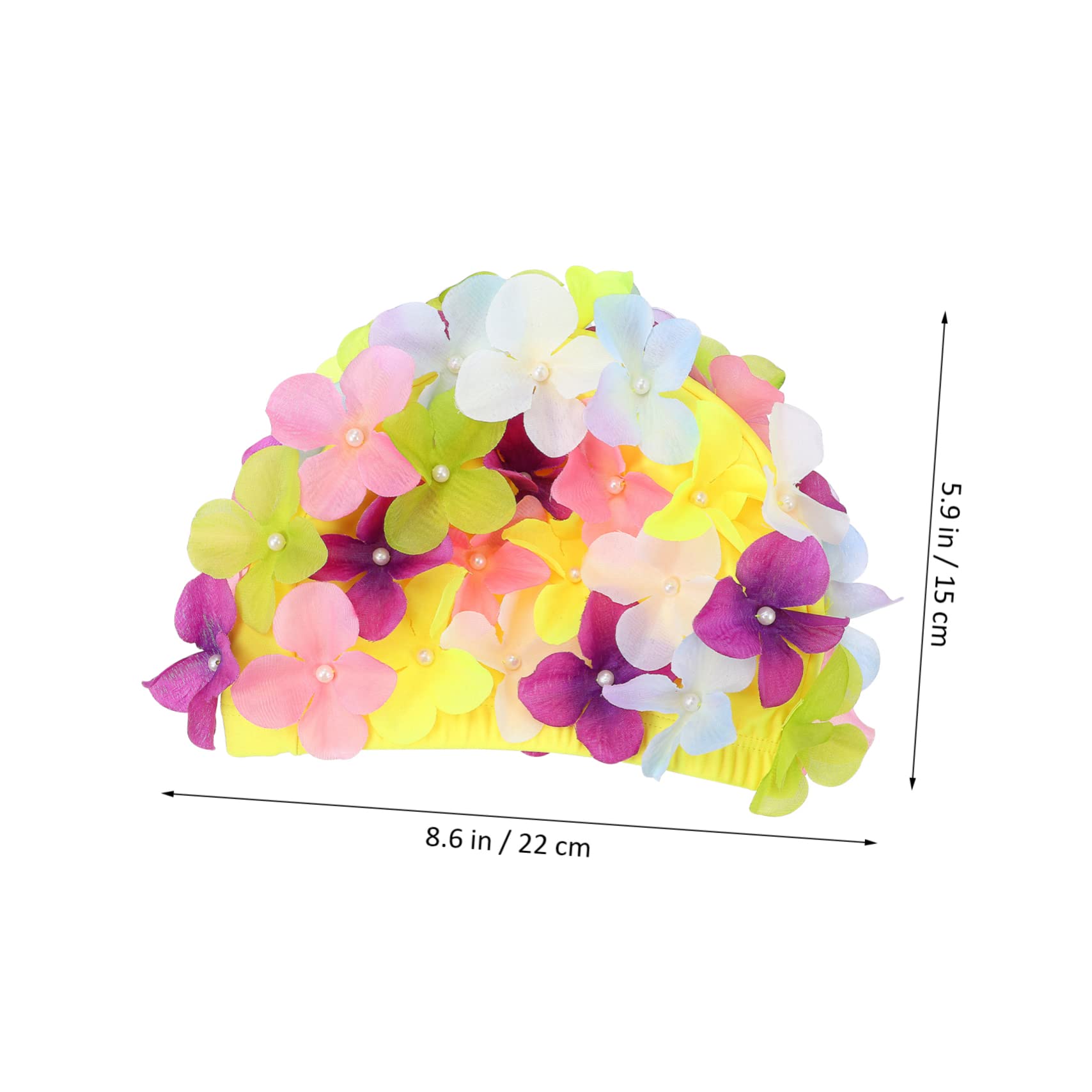 BESPORTBLE Gorro De Baño De Flores Gorros De Baño para Mujer Gorro De Baño De Pétalos Tapones para La Nariz para Nadar Sombreros Divertidos Tela De Nailon