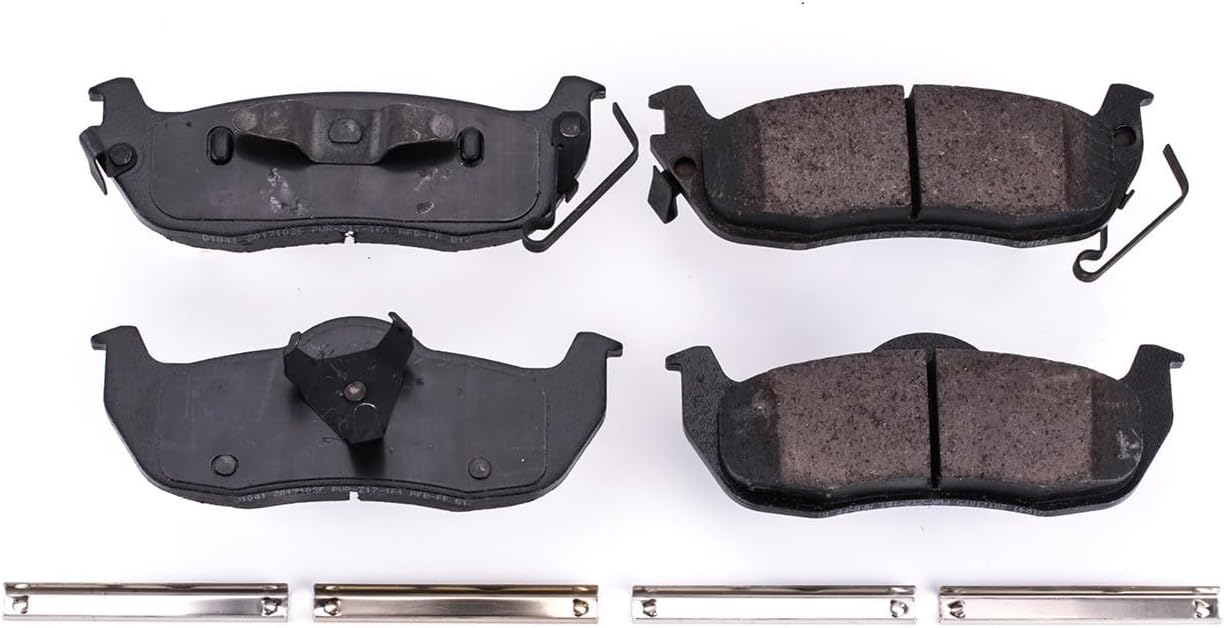 PowerStop Rear Brake Pads For Infiniti QX56 2004-10 |Nissan Armada 2005-15 |Pathfinder Armada 2004 |TITAN 2004-15 - Z17 Ceramic Brake Pads With Installation Hardware, 17-1041