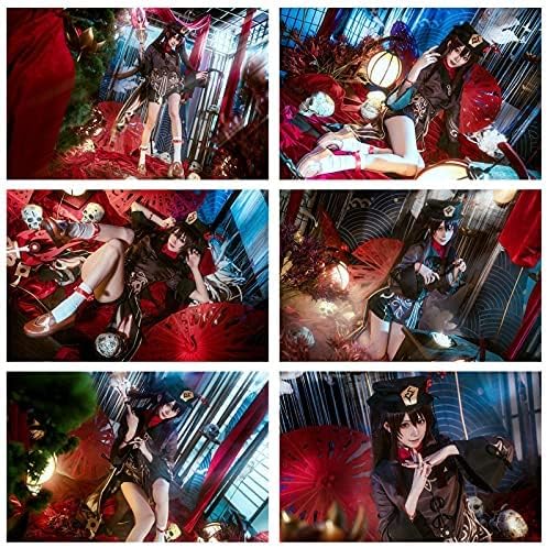 Miniatura 6 de Anime Hu Tao Cosplay Costume Outfit Game NationalStyle Long Tail Tassels Dress Pants Uniform Set Halloween