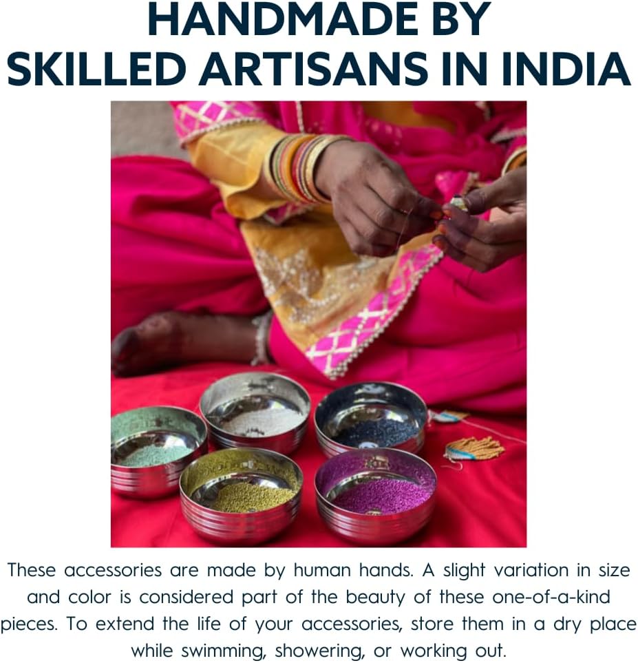 INK+ALLOY Beaded Boho Earrings for Women Dangling, Lilah Semi-Precious Stone Post Luxe Seed Bead Fringe Earrings, Handmade Jewelry for the Modern Bohemian, 2.88-Inches - Image 3