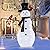 Tangkula 4.2 FT Lighted Christmas Snowman with Redbirds, Pre-Lit Snowman Ornament Christmas Decoration with Cold White LED Lights, Stakes, Outside Xmas Yard Decor, Xmas Indoor Outdoor Holiday Decor