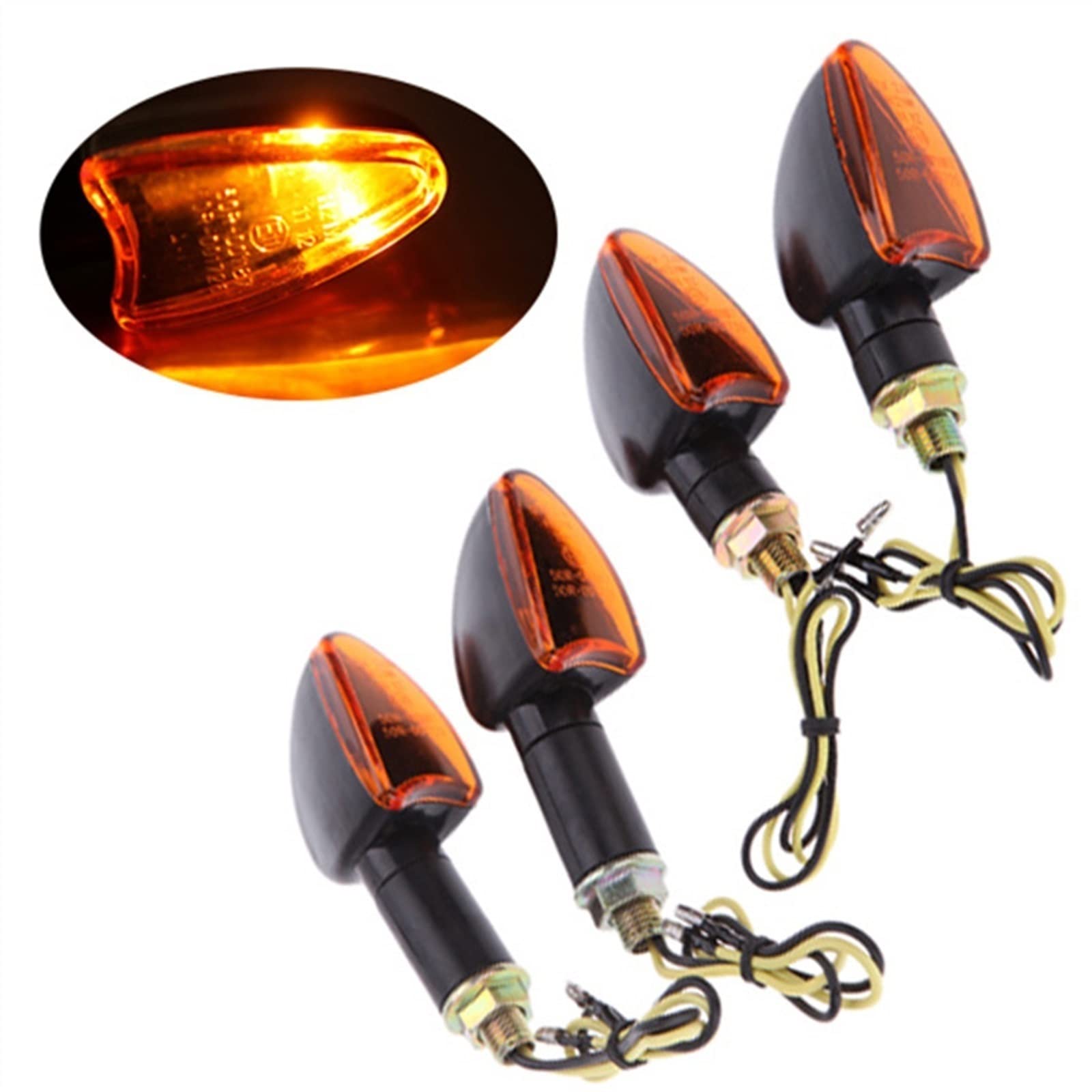 Indicatore di Direzione Luz Indicadora De Señal De Giro Universal para Motocicleta De 8mm, Luz Intermitente Delantera Y Trasera, Luz Intermitente para Bicicleta, Intermitentes Decorativos