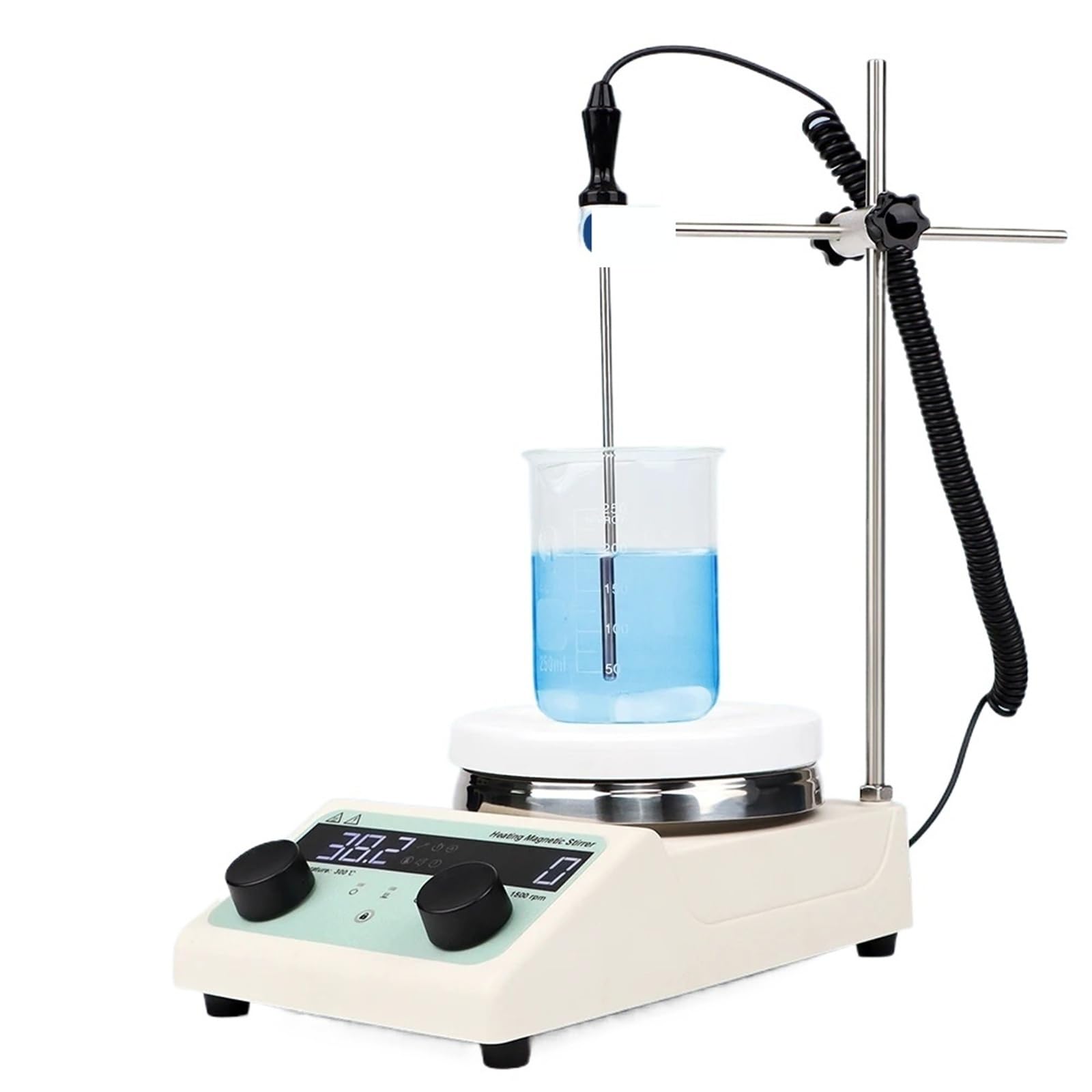 Centrifuga Agitatore magnetico elettrico con piastra riscaldante e barra di agitazione, laboratorio chimico, biologico medico, funzione conto alla rovescia