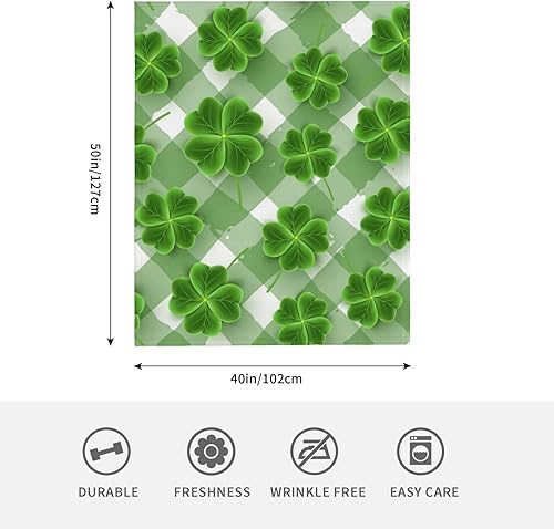Miniatura 3 de AFHYZY St Patrick's Day 1 Throw Blanket for Women Soft Summer Fleece Blanket Washable Travel Lightweight Blanket for Sofa Bed Couch All Season