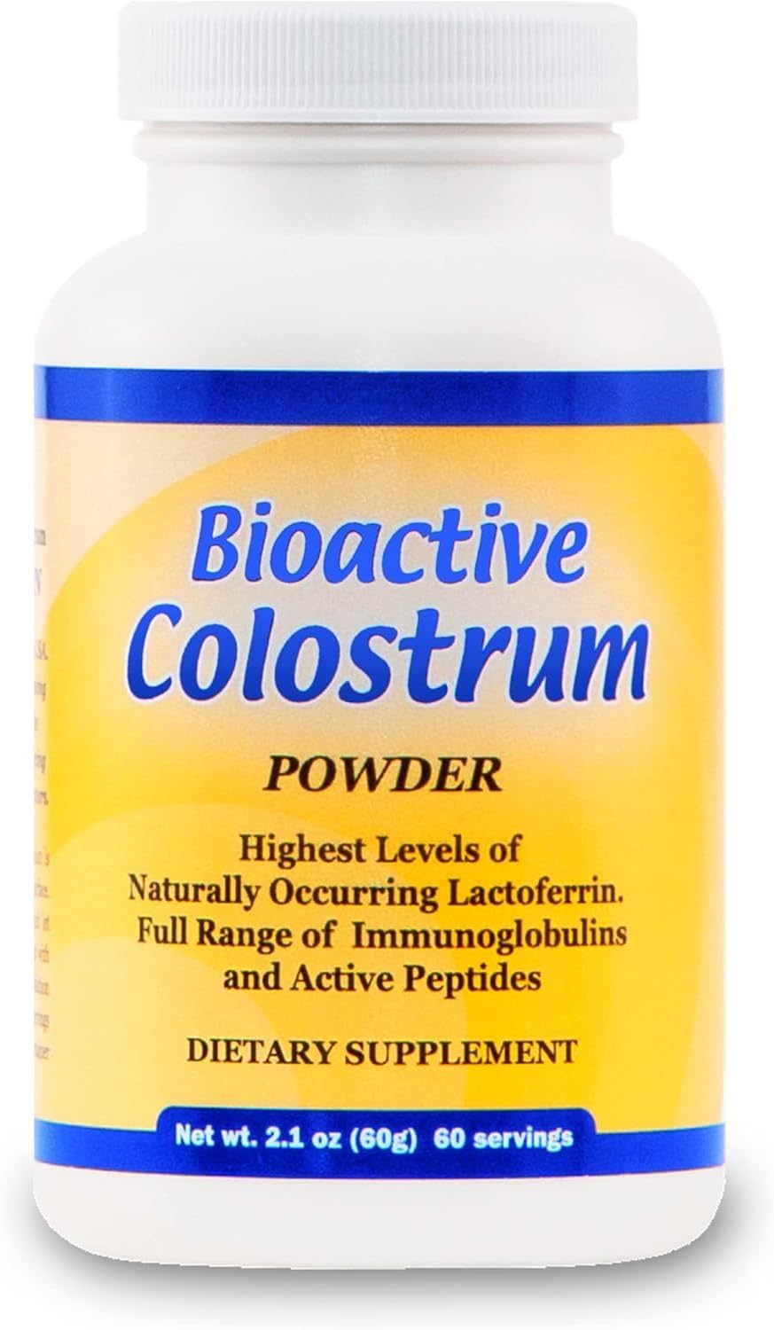 Bioactive Colostrum Powder, Grass-Fed Cow Milk, Gut & Immune Support, 60g | Minimally processed to preserve lactoferrin, growth factors & antibodies | GMO-free | hormone-treatment-free