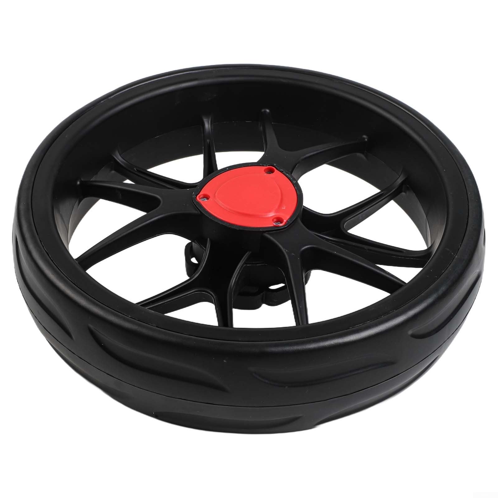 Push Pull Golf Trolley Replacement Wheel 10", EVA Foam Plastic Wheel with Axle for Various Golf Carts(Red)