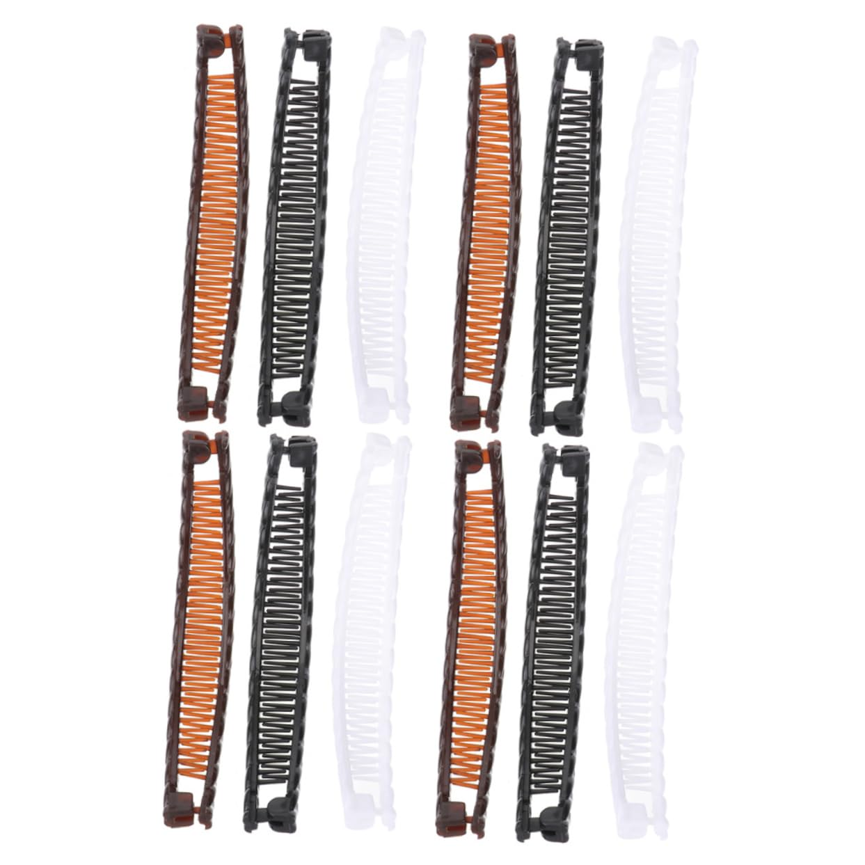 Pinzas Tipo Banana Cabello 12 Piezas de Plástico para Mujer | Estilo Simplicity, Uso Personal en Casa, Operación Sencilla y Estructura Resistente