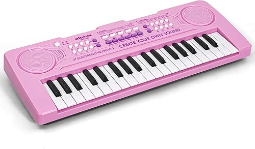 Raimy Piano de teclado de 37 teclas para niños, aprendizaje temprano, educativo, portátil, instrumento musical electrónico, juguetes de regalo para