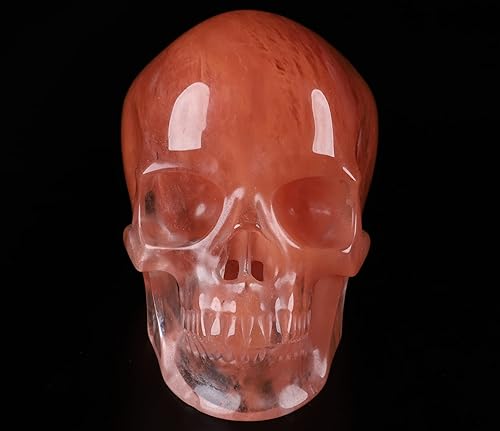 Miniatura 3 de Skullis 5.0 "cuarzo fundido súper realista cristal tallado cráneo de cristal. escultura de arte fino de piedras preciosas talladas a mano.2240