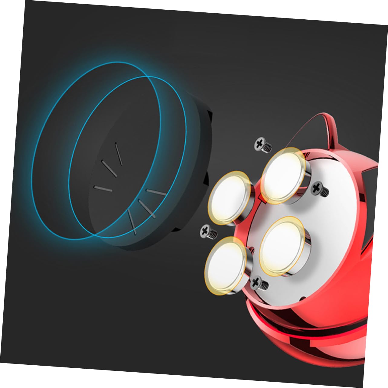 Artibetter 3pezzi Supporto Telefonico Con Ventosa Magnetica Per Auto Supporto Multifunzionale Per Navigazione Rotazione Rosso
