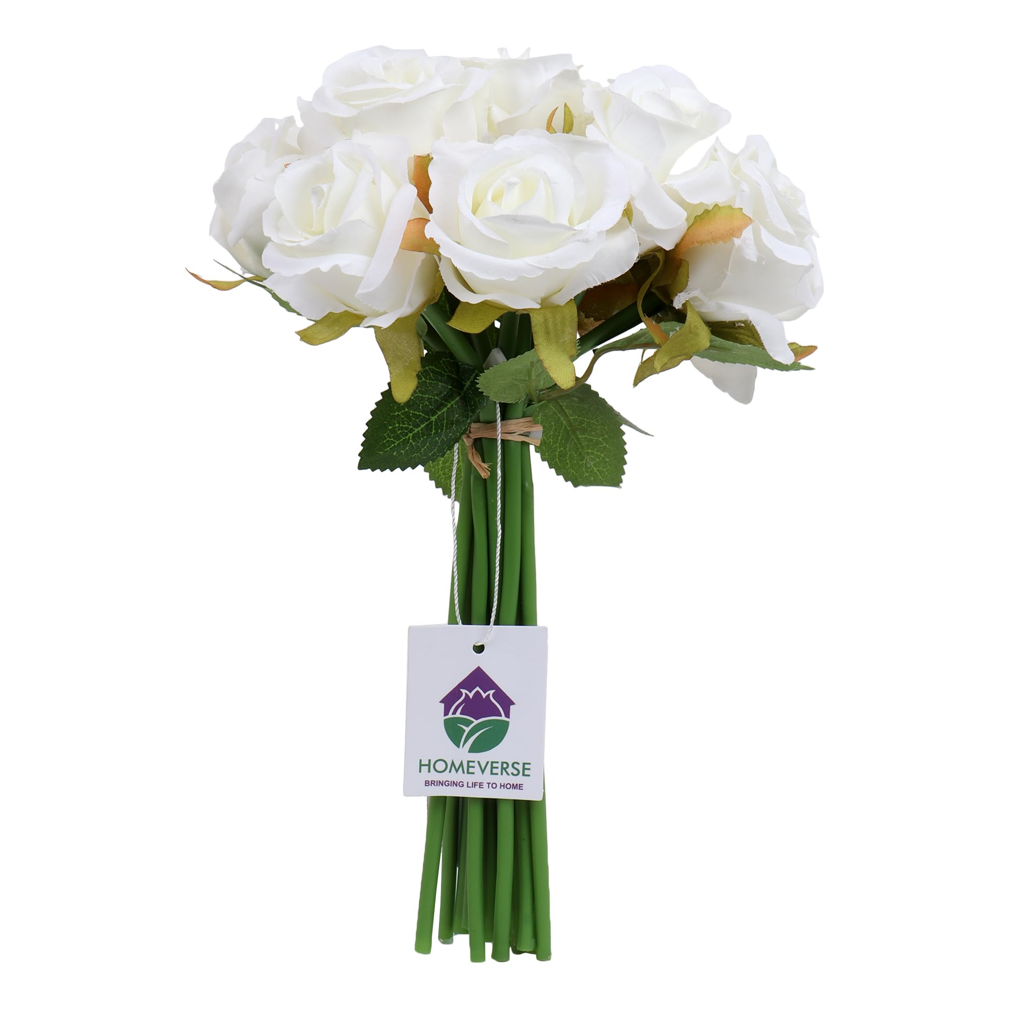 HOMEVERSE 12pcs Artificial Rose Fake Silk Plants Wedding Valentines Birthday Anniversary Christmas Mothers Day (White-12pcs) (B0CVVZ1V39) Amazon Price History, Amazon Price Tracker