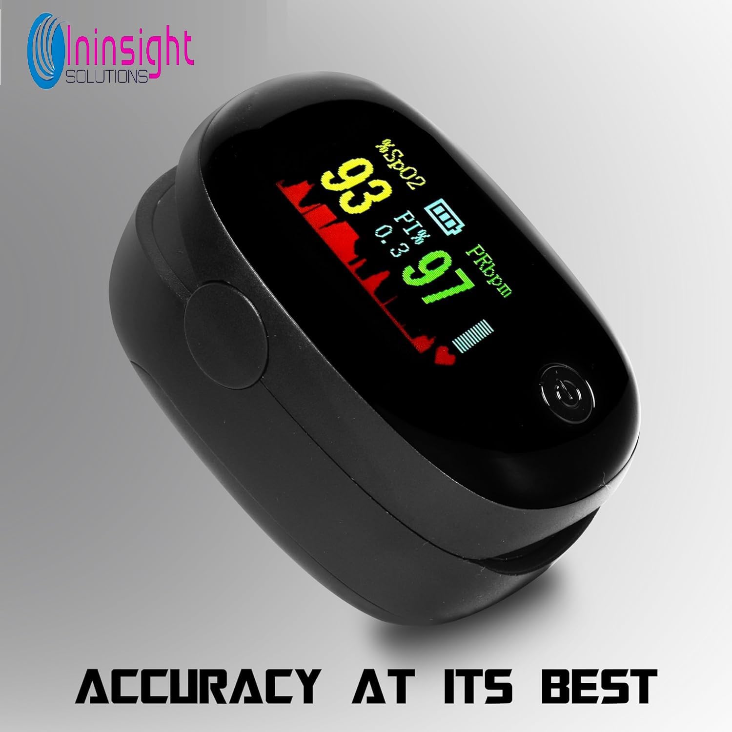 Pulse Oximeter Fingertip, Blood Oxygen Saturation Monitor Fingertip, Blood Oxygen Meter Finger Oximeter Finger with Pulse, O2 Monitor Finger for Oxygen- 12 Month Warranty - Image 2 thumbnail