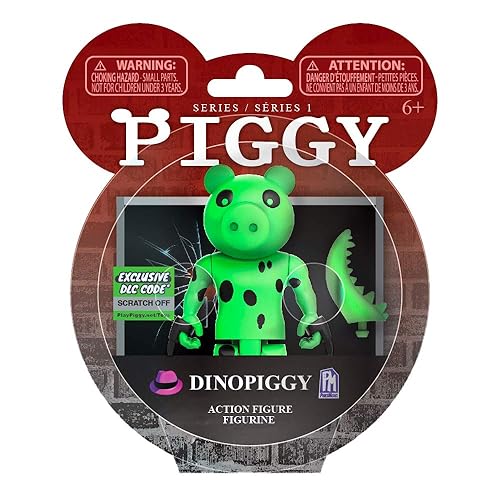 PIGGY Action Figure - Dinopiggy Articulated Buildable Action Figure Toy, Series 1 Collectible