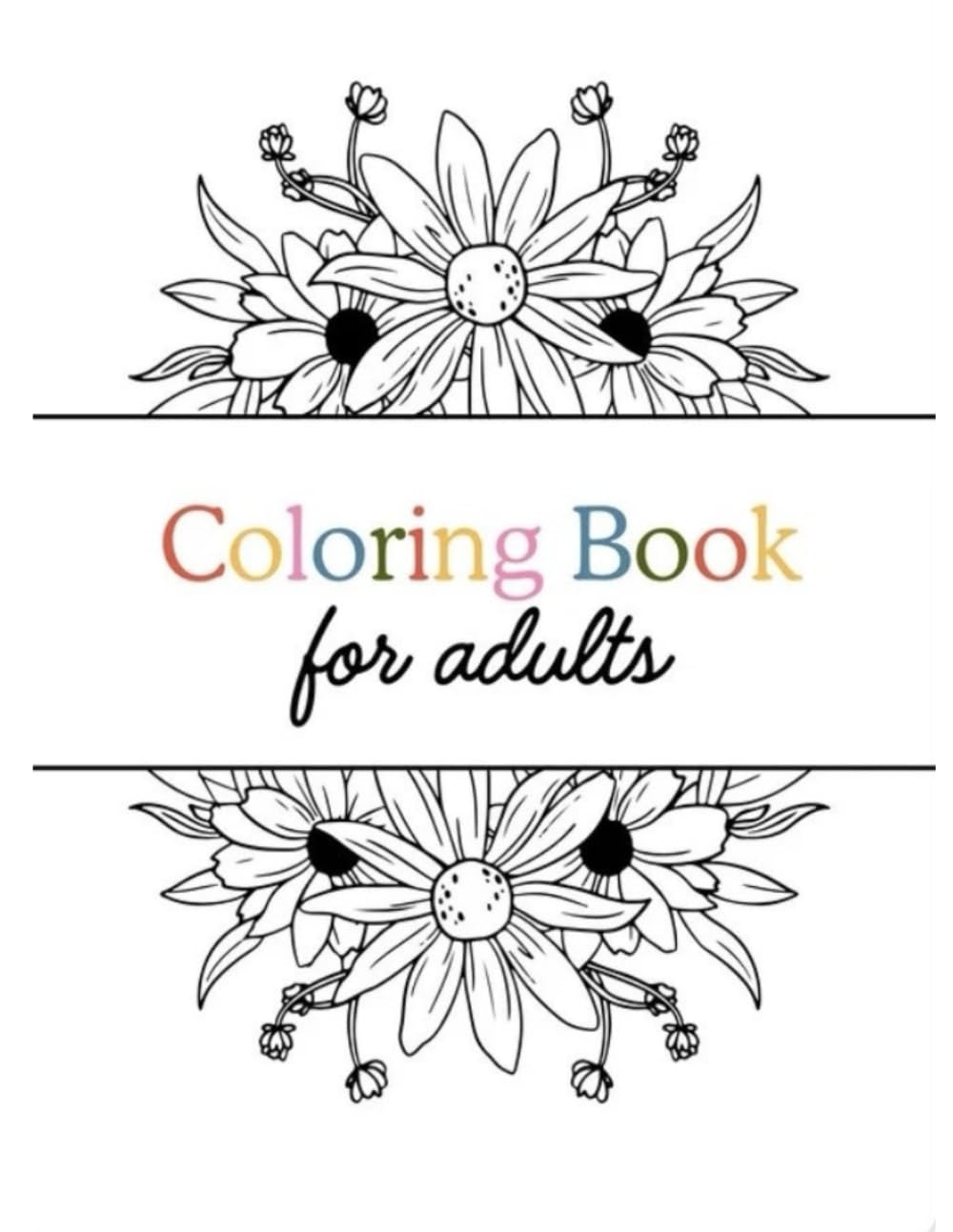 Flower Coloring Book For Adults
