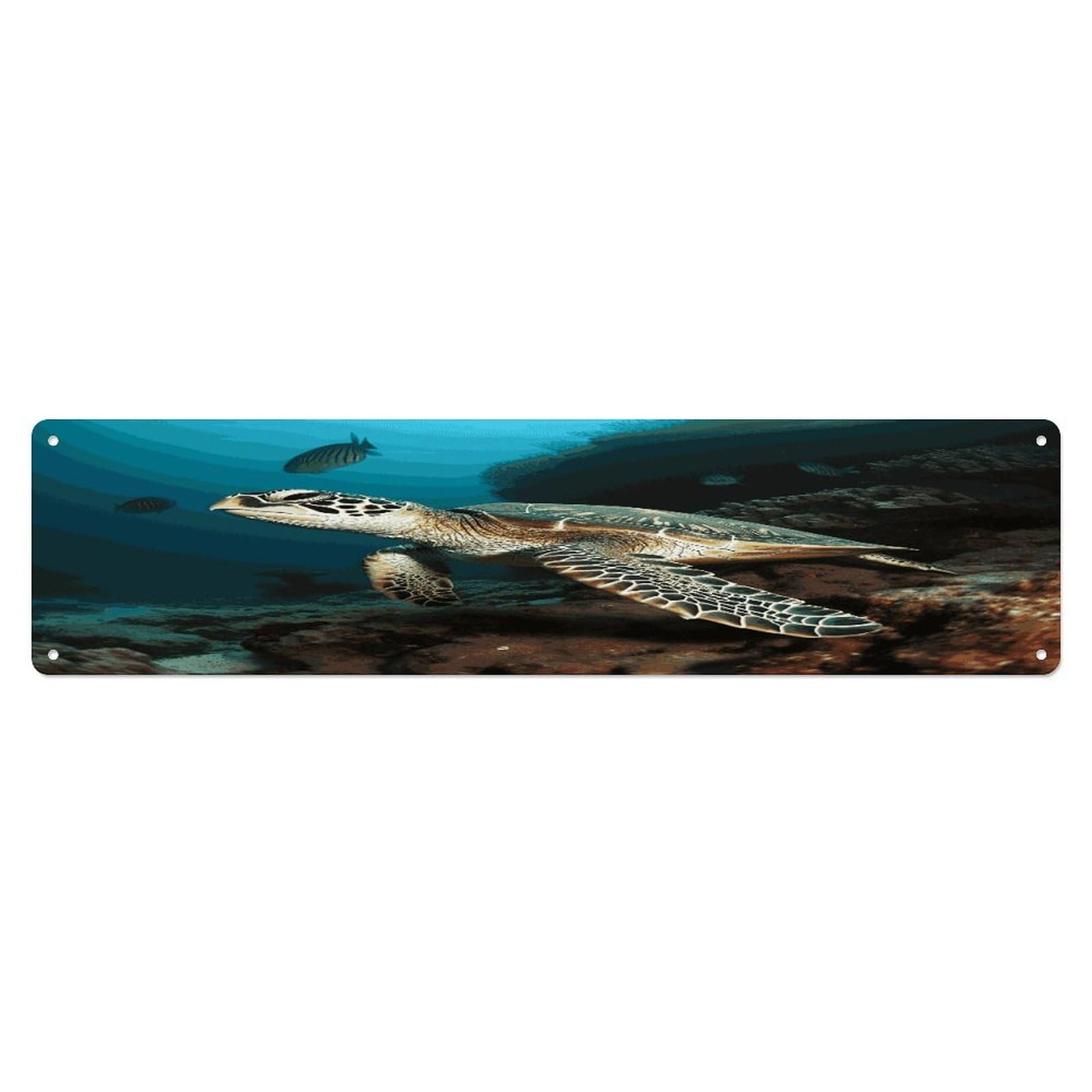 Adfgyerh Style Sea Turtle(1) Wall Decor Aluminum Waterproof. Plaque, Practical Gift,Sign 15.7X3.9 Inch Poster,For Home, Office, Business, Garage– Indoor/Outdoor