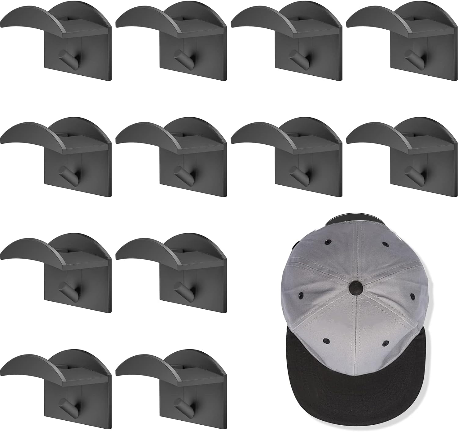 Organisateur Mural Casquette Lot De 2 Porte-chapeaux Muraux En Bois Pour Casquettes De Baseball Porte Casquette Mural Bois