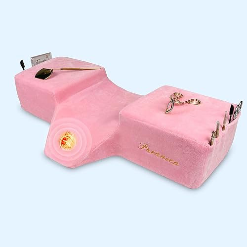 Miniatura 8 de Puransen Almohada de cama con soporte para cuello y espalda, almohada curvada de espuma viscoelástica para extensiones de pestañas y servicios de