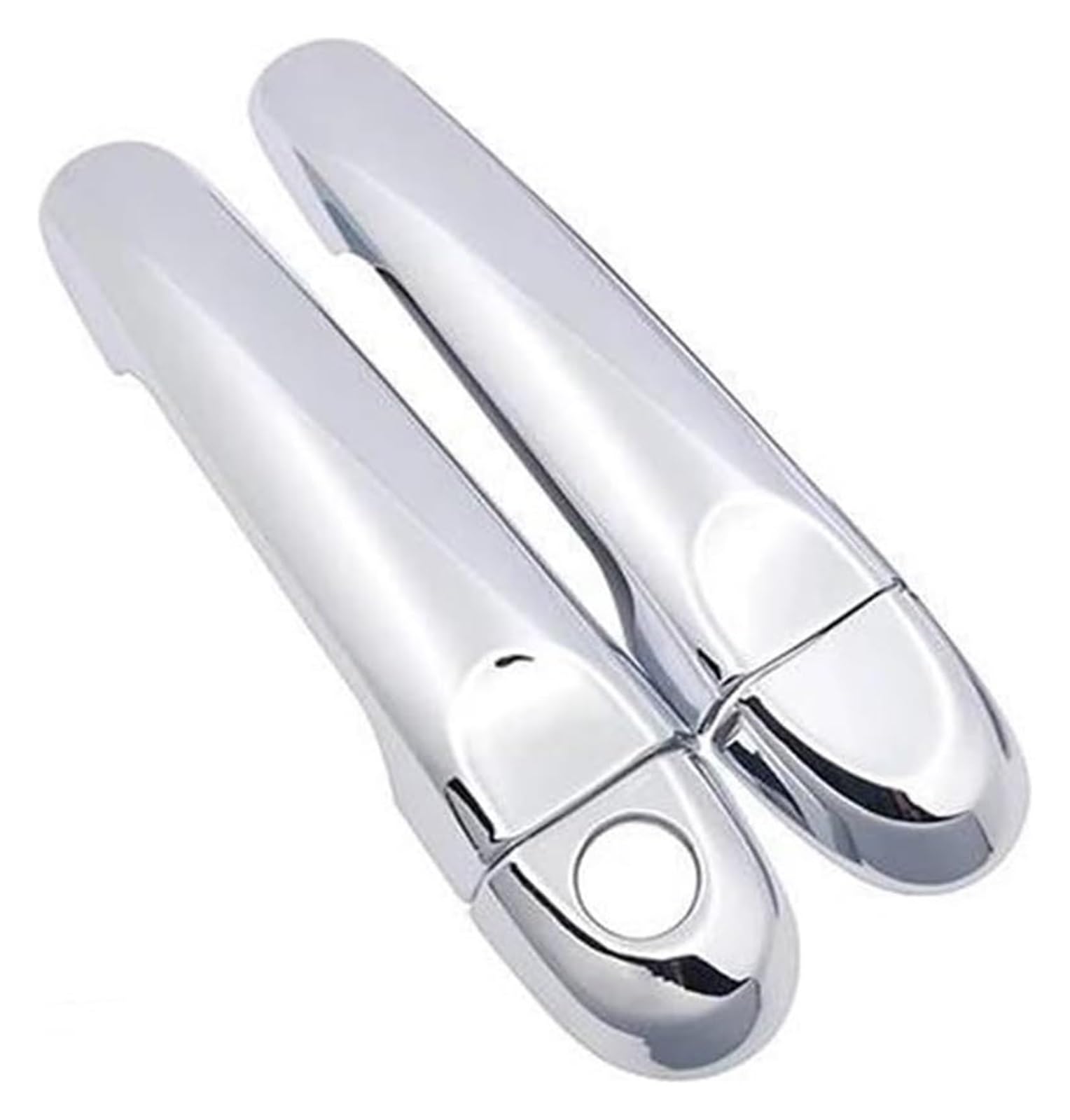 Qwqthgs Chrome No Button Car Exterior Door Handle Cap For Nissan For Juke F15 For Esq Car Exterior Sticker Door Handle Cover 2010-2019(Chrome No Button)