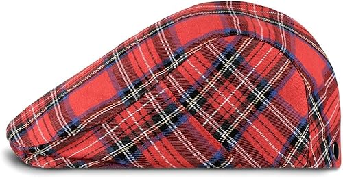 Gorra plana a cuadros para mujer Ivy Gastby Cabbie Gorra unisex de algodón Newsboy