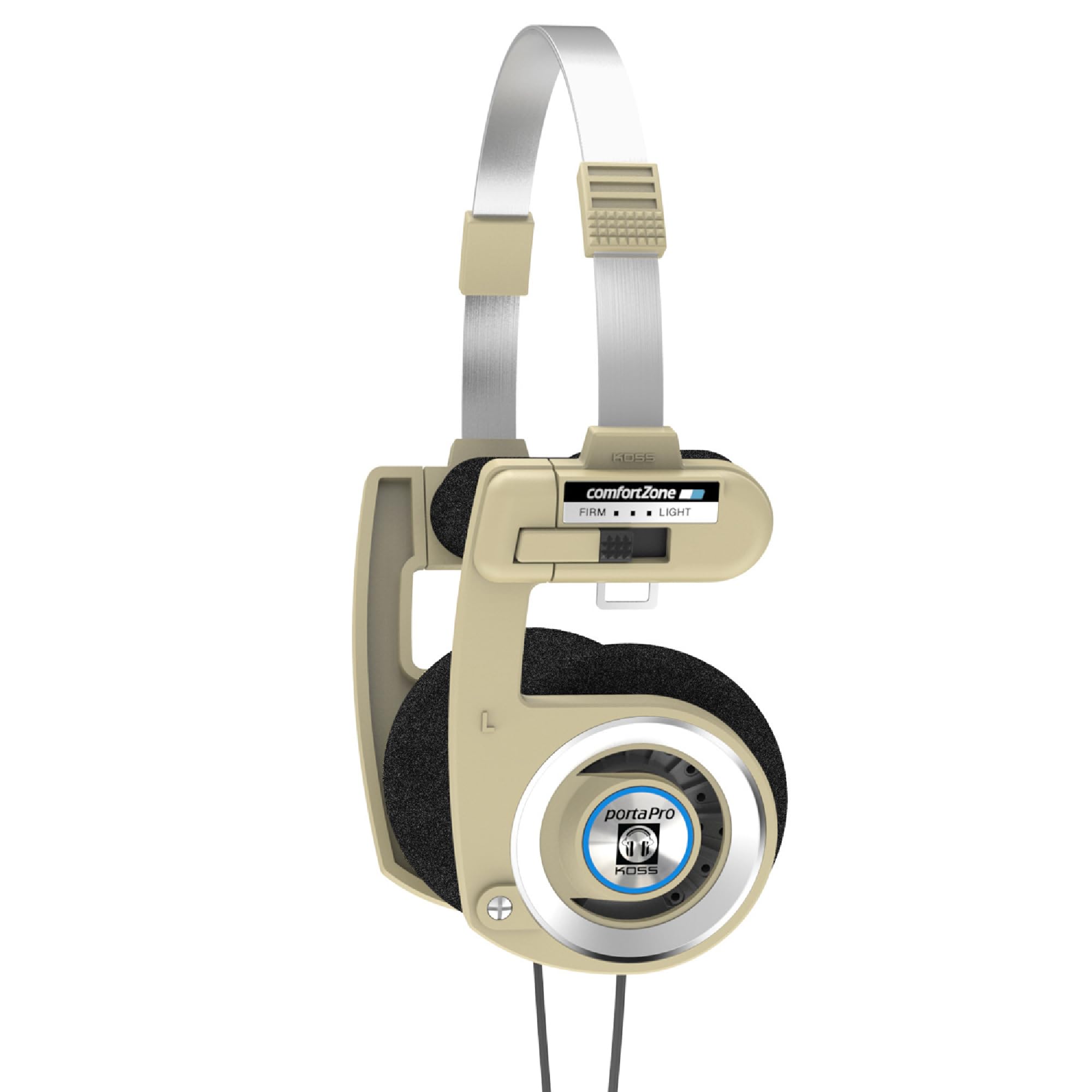 Koss Porta Pro Limited Edition Headphones | in-Line Microphone & Remote | Volume Control | Portable On-Ear | Hard Carry Case Included Rhythm Beige