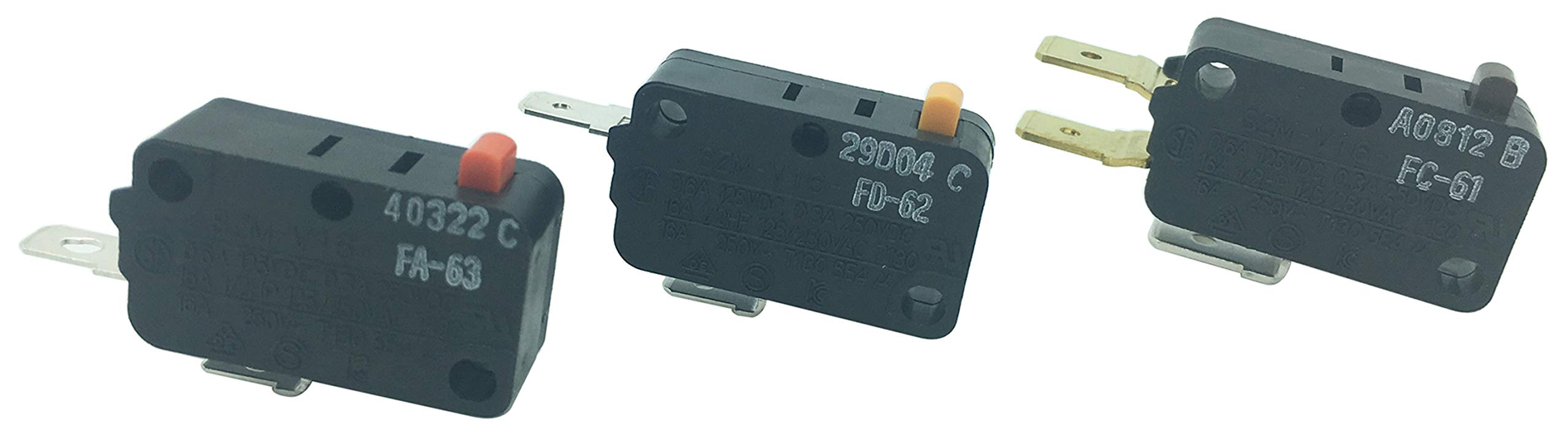 LONYE 3B73362F & WB24X830 & W10727360 Microwave Switch Replacement for Starion Microwave Oven SZM-V16-FA-63 SZM-V16-FD-62 SZM-V16-FC-61 PS3522738 WB24X0800 AP5950105