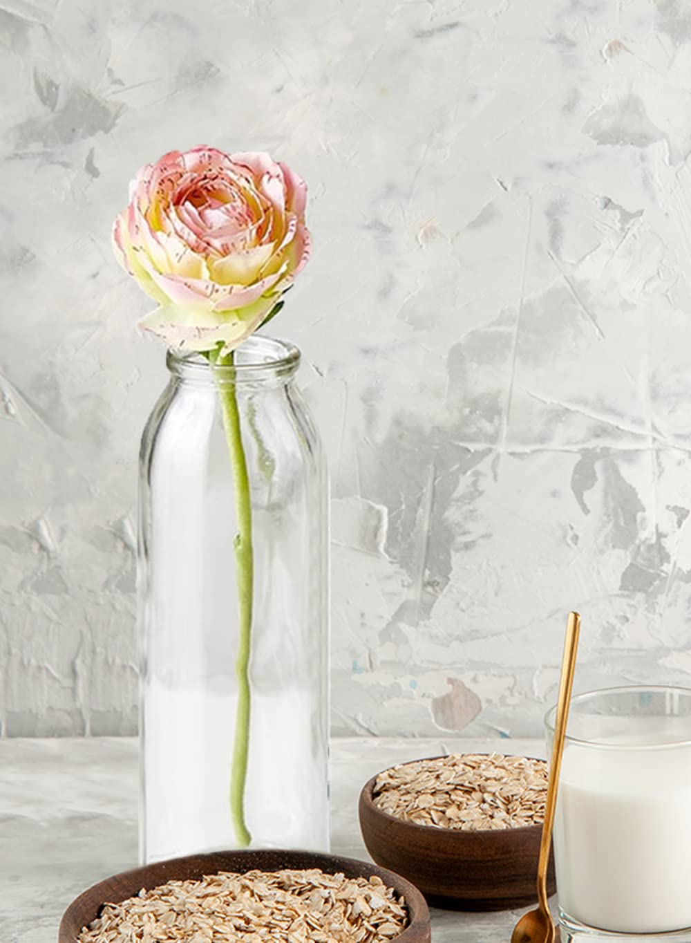 Serene Spaces Living Set 6 Vasi A Bocciolo In Vetro Trasparente 10 Cm - Centrotavola Floreali Per Matrimoni E Decorazione Casa