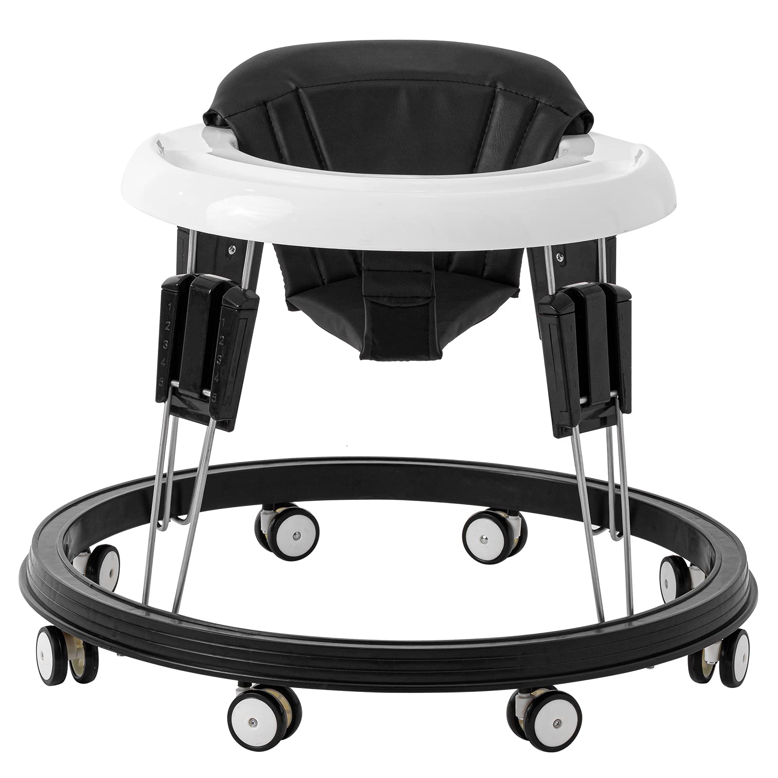 WWUIUIWW Baby Walker Foldable Adjustable Height,Multi-Function Anti-Rollover Toddler Walker,Suitable for All terrains for Babies Boys and Girls 6-18Months 9 Heights Adjustable