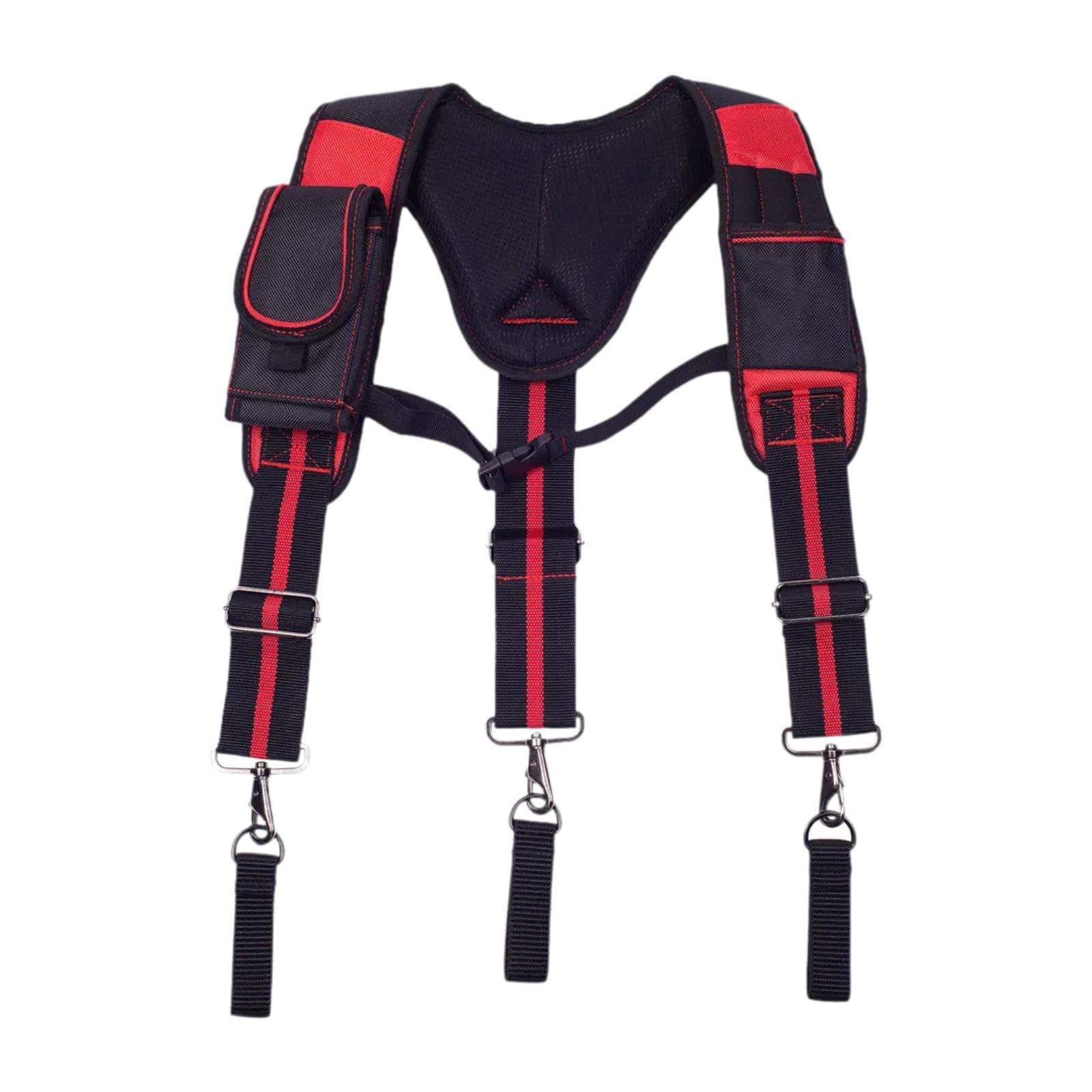 Tool Belt Suspender Tool Hanging Work Belt Brace for Plumber Farmer Handymen Red Clothing Shoes & Accessories | Mens Accessories | Suspenders Braces-image-40