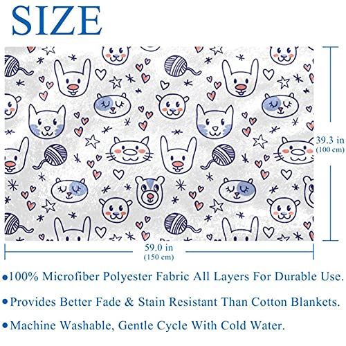 Couverture douce motif animal 150x100 cm pour lit et canapé - 6
