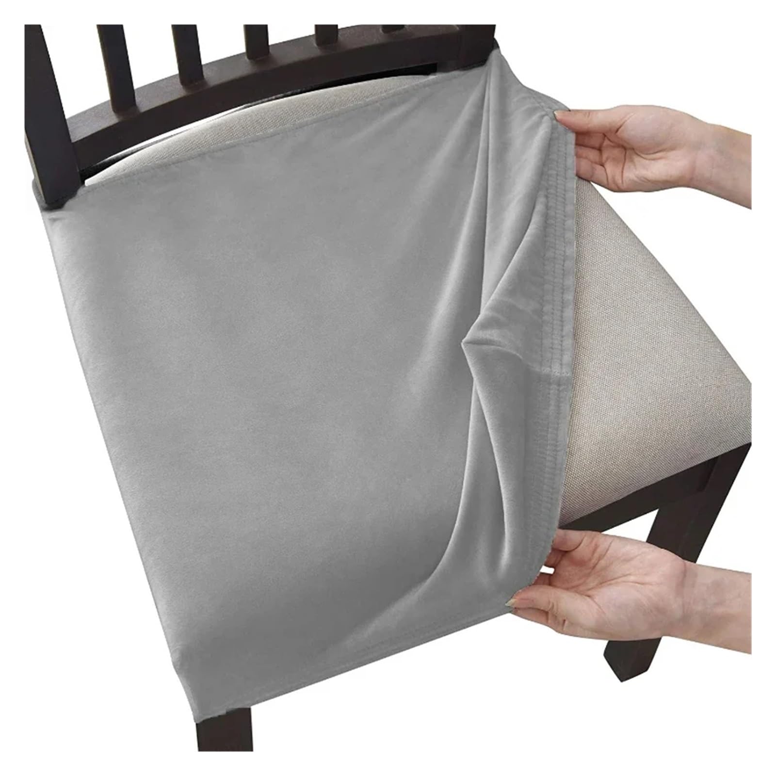 CYMMIYT Chair Covers Velvet Chair Cover with No Backrest Anti-Dust Stretch Covers(Color 2)