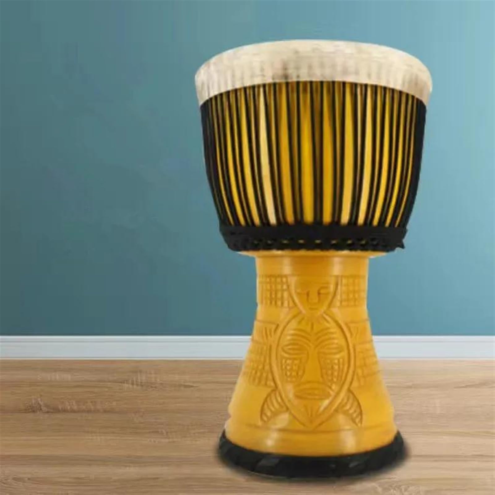 12 Cali Ręcznie Robione Drewniane Instrumenty Perkusyjne Djembe Skóra Owcza Bęben Skóry Bęben Afrykański Bęben Ręczny Afrykański Bęben Instrument (Color : A)