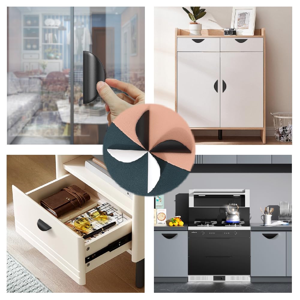 4 PIÈCES POIGNÉES Auto-Adhésives Set Pas De Perçage Poignées De Porte