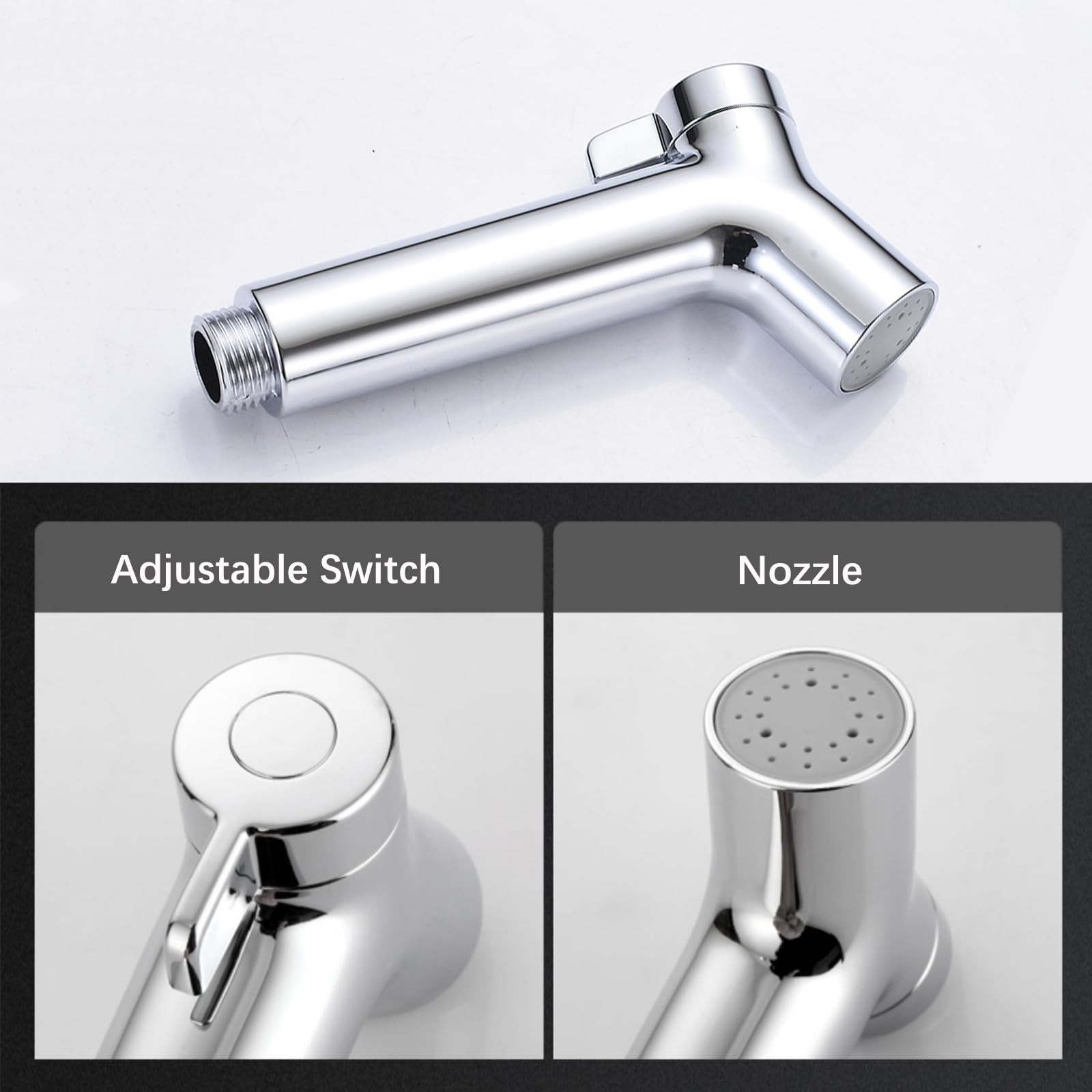 Pulverizador de Bidé de Mano Rociador Bidé Pulverizador Ajustable Portátil Kit Ducha de Bidet para Baño, Baño de Mascotas, Inodoro, Sartén en Cuclillas, Higiene Personal